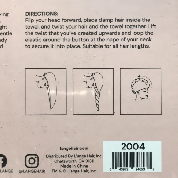 Lange microfiber hair wrap blush BNIP - Picture 6 of 7